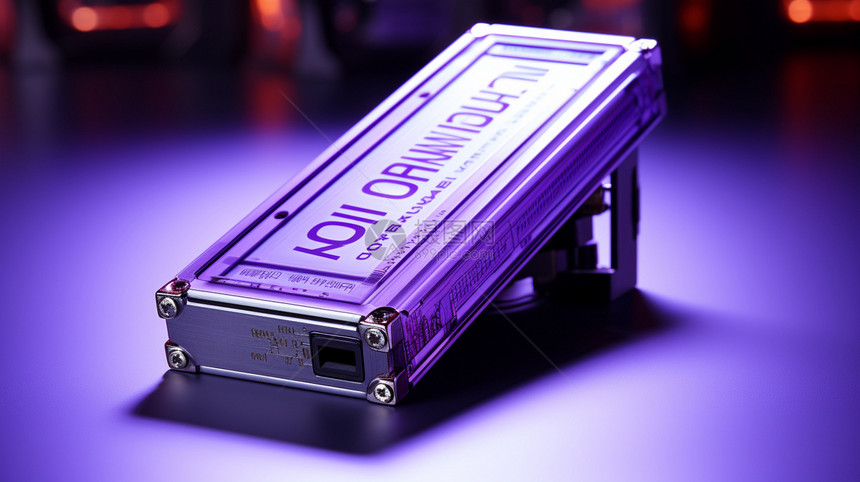 耀眼的紫色电池图片