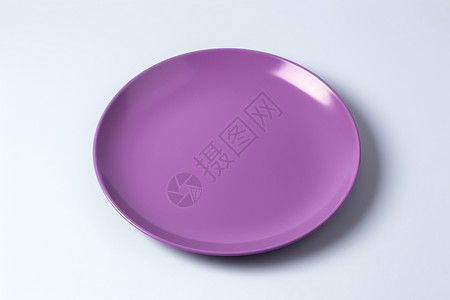 紫色陶瓷平底餐盘图片