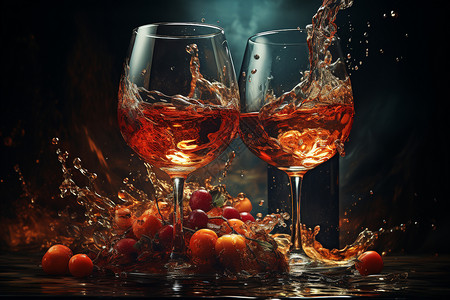 奢华红酒奢华迷人的红酒设计图片
