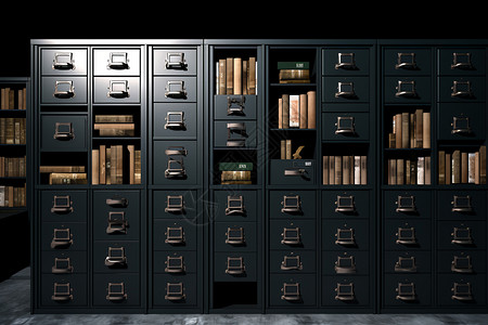 一排文件文件档案室的文件柜背景