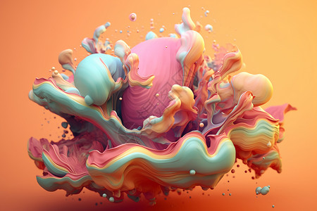 凝集抽象爆发颜料液体背景设计图片