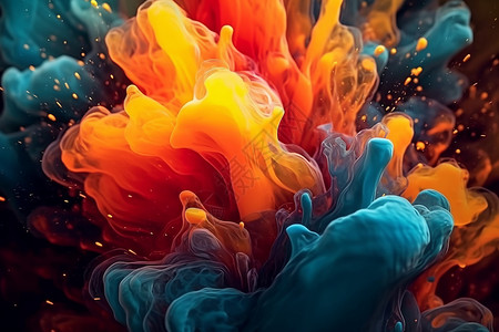 凝集抽象流动的彩色颜料设计图片