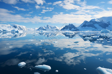 南极洲冰川的融化现象图片