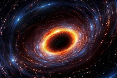 宇宙中的黑洞创意背景图片