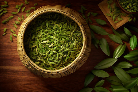 茶园的绿茶背景图片