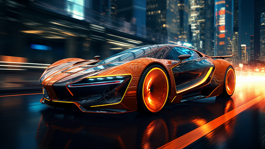 未来感高速汽车概念图图片