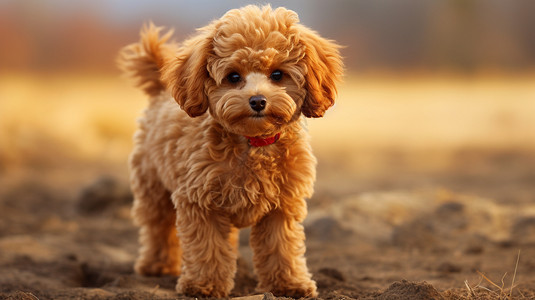 棕色毛发的泰迪狗狗图片