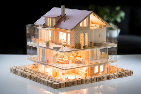手工制作的房屋模型图片
