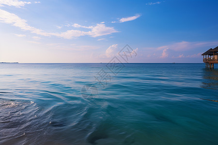 平静的大海景观背景图片