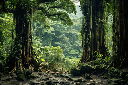 茂密的热带丛林图片