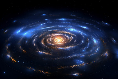 辽阔宇宙中的螺旋星云图片
