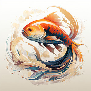 设计的鱼类标志图片