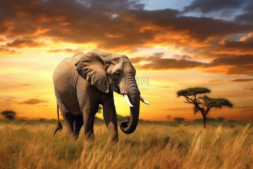 野生的动物大象图片