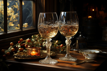 浪漫的仪式感香槟酒杯图片