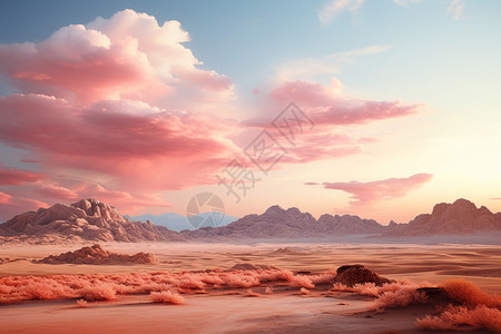 奇幻沙漠背景图片