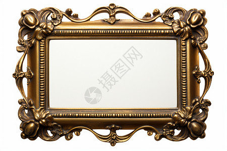 艺术镂金相框空白的复古相框背景