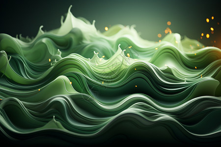 绿浪涌动图片