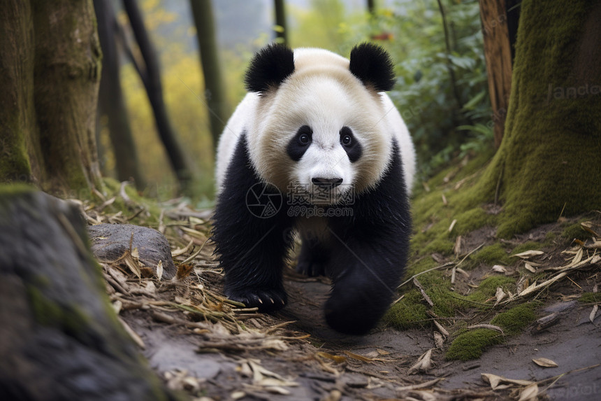 自然憨厚的熊猫图片