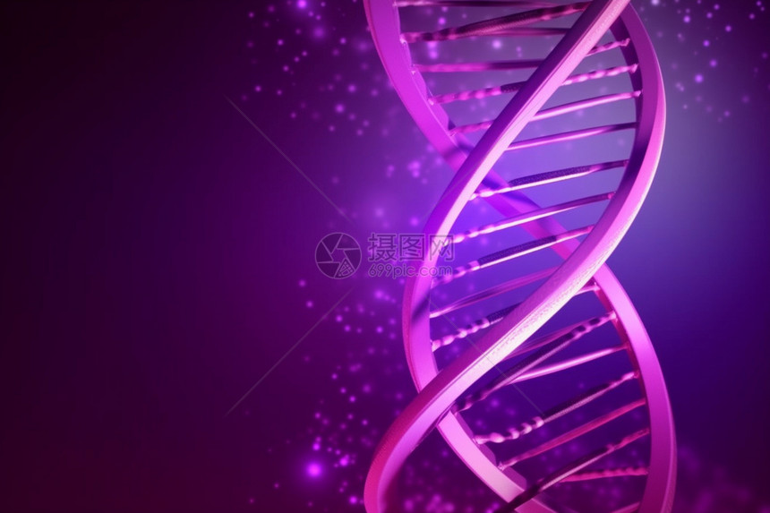 紫色背景的基因图图片