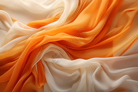橙色绚丽感光效绚丽的柔滑丝绸背景
