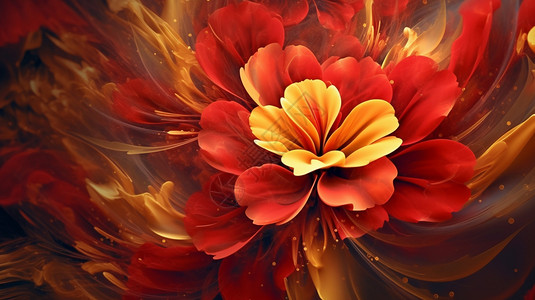 精致的创意红色花朵图片