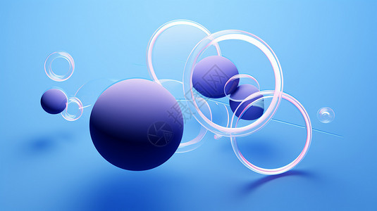 3D立体球体创意背景背景图片