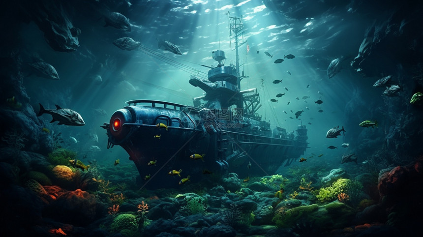 大型海洋潜水艇图片