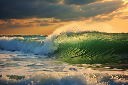 海洋的大浪图片