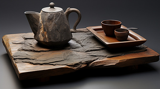 古风中式的茶具图片