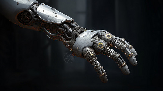 智能的机械臂背景图片