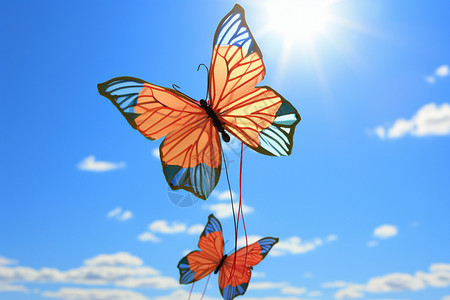 好看蝴蝶边框好看的风筝背景