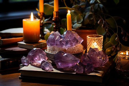 典雅温柔的紫水晶背景图片