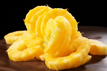 清新香甜：菠萝切片图片