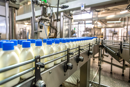 酸奶生产线乳制品工厂高清图片