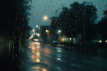 多雨的城市湿漉漉的高清图片