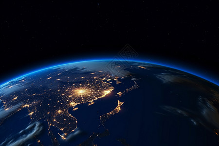 科技地球banner俯瞰地球背景