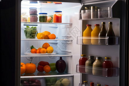 冰箱中的食物3D冰箱设计图片