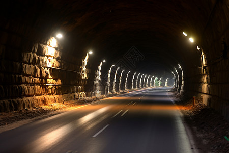 空间道路隧道空间插画