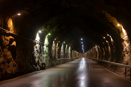 空间道路汽车隧道空间插画