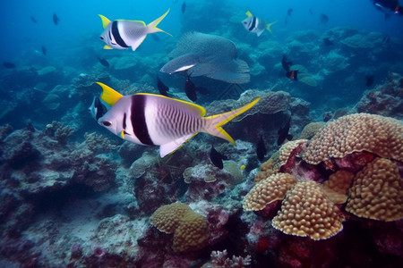 迷人珊瑚礁迷人的海底世界背景