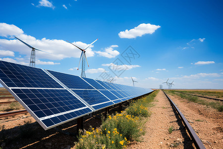 太阳能面板能源生态环境图片