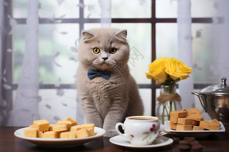 小猫的早餐图片