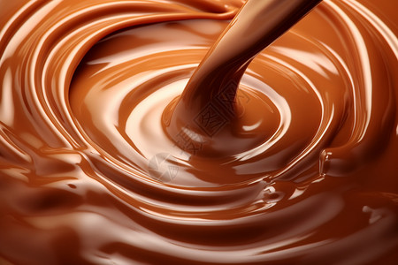 搅拌融化的巧克力背景图片