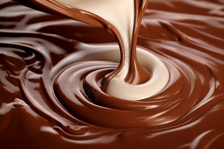 融化的丝滑巧克力背景图片