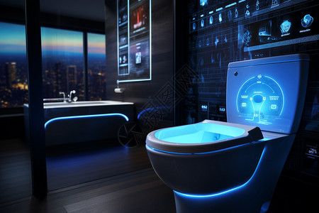 未来科技感十足的卫生间设计图片