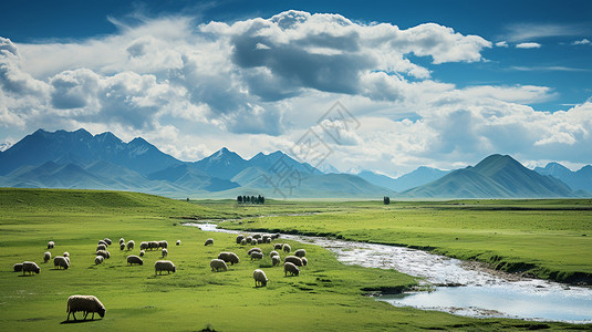新疆草原牧场图片