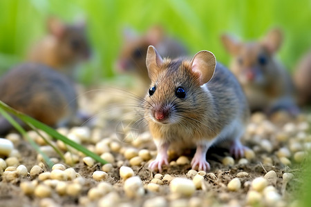 草丛中的老鼠 老鼠高清图片素材