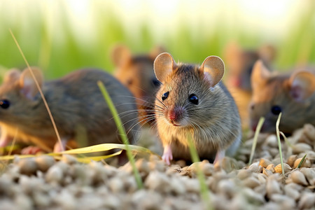 草地上的老鼠 自然高清图片素材