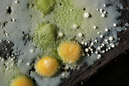 生长的微生物霉菌背景图片