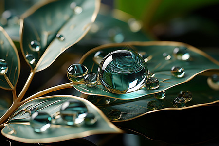 绿叶上的水滴绿叶上的水珠设计图片